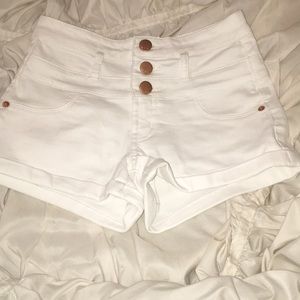 White and gold shorts